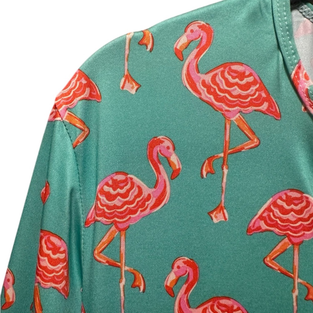 Viv & Lou Flamingo Swim Cover Up Tunic Dress NWT Tropical S/M Cruise Summer New - Picture 6 of 10